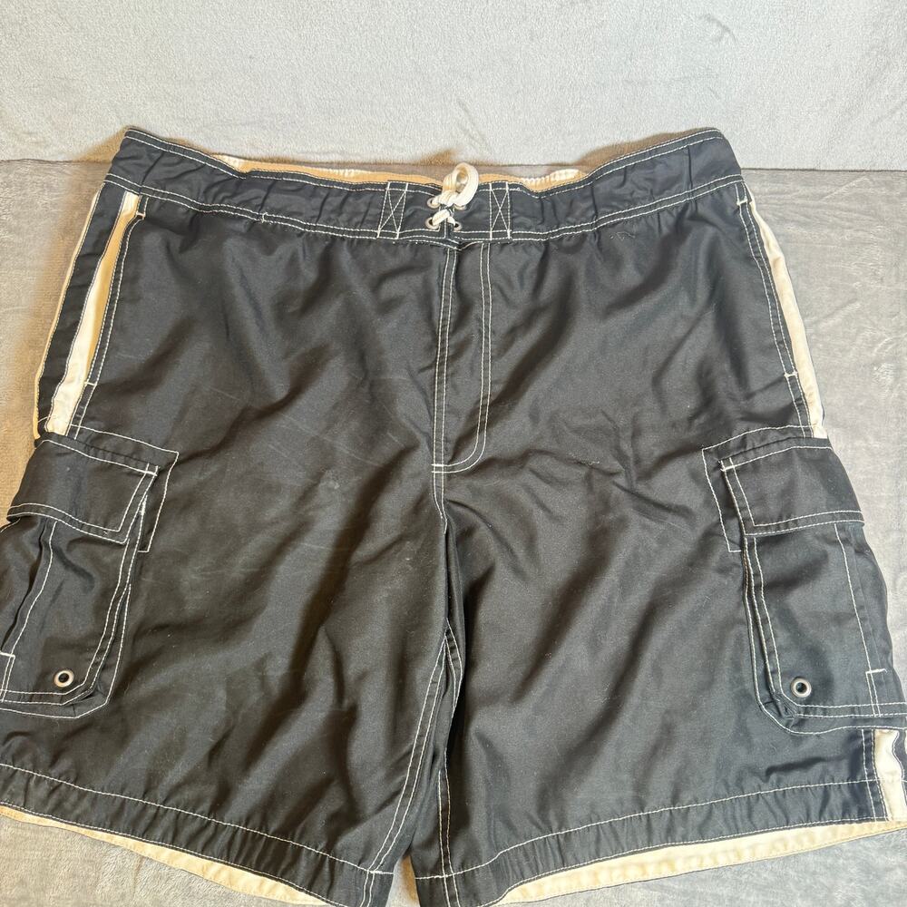Mossimo Supply Co Black Cargo Board Shorts Swim Trunks Size 44